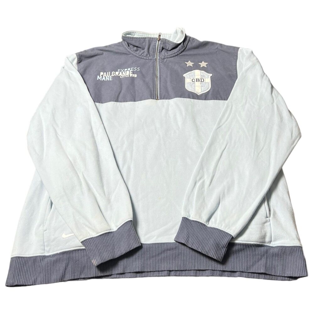 Nike Brazil Champions Garrincha #62 CBD Vintage Blue Sports Jacket Men’s Size XL